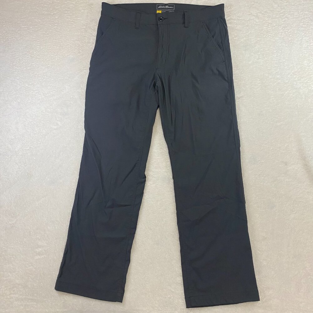 Eddie Bauer Travex Pants Mens 34x30 Gray Horizon Guide Chino Stretch Hiking